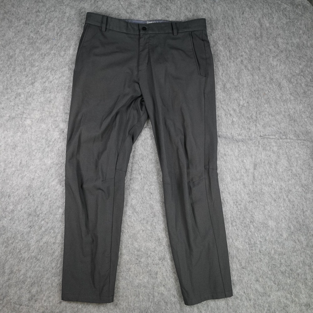 Nike Pant Mens 34 Gray Golf Modern Fit Dri Fit Stretch 803042 Chino Performance